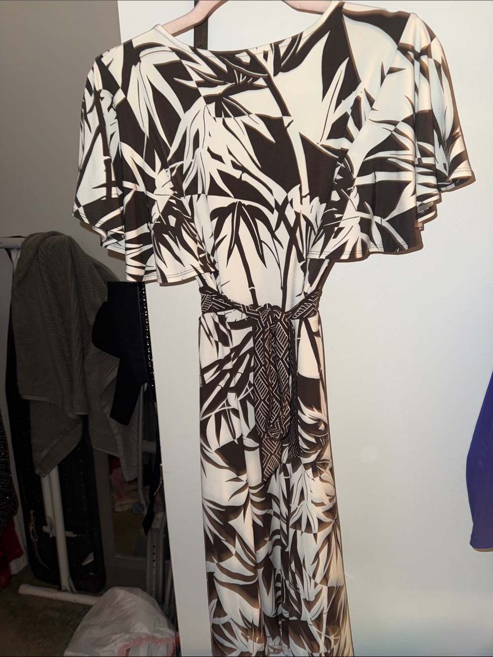 Apt. 9 Brown and Cream Printed Midi Dress - Picture 4 of 4